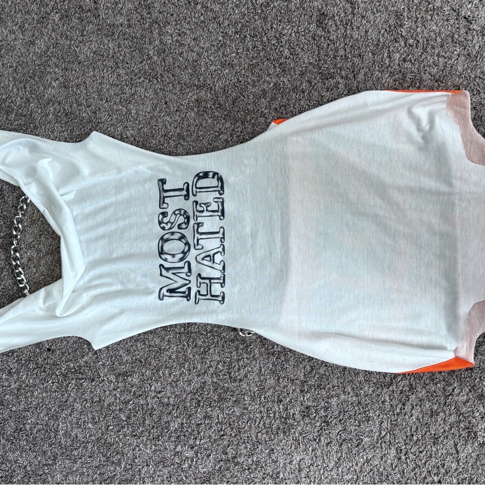 Most Hated White Tank Top mini dress with Cut Out Design and Sleeveless Style